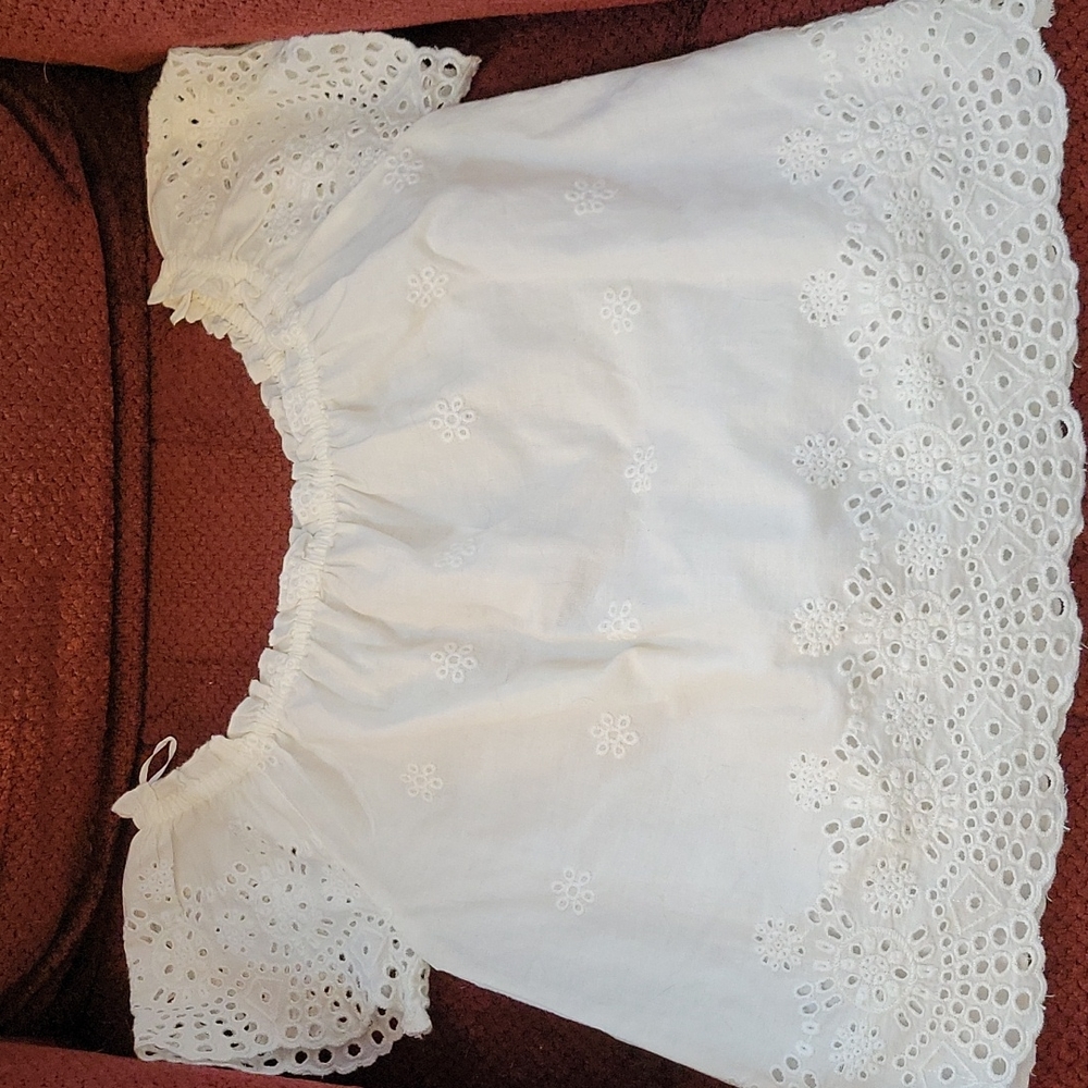 Pretty summer eyelet top
